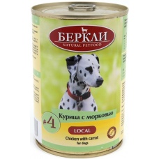 Беркли Local консервы для собак №4 Курица с морковью, 400 г